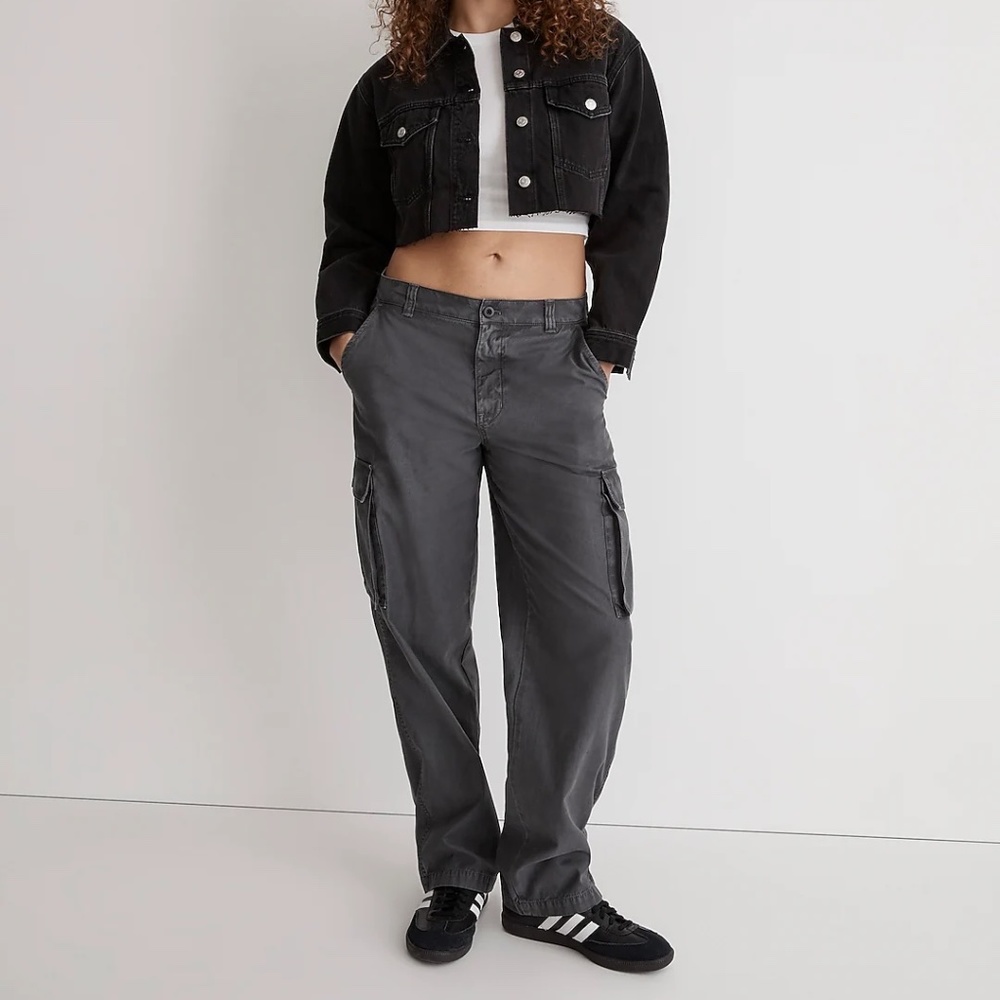 Madewell Garment-Dyed Low-Slung Straight Cargo Pants
